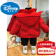 Disney boys' down jacket winter 2026 new baby winter velvet thickened children's red New Year's greeting jacket high-end red 90 cm