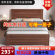 AOVIELOAN Chinese solid wood bed 1.8m double bed master bedroom economical simple 1.5m single bed home 1.8m thickened bed walnut color single bed 1.5*2m promotional model
