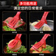 Crazy Shark Frying Fish Spatula Clamp Multi-Function Steak Special High Temperature Resistant Non-stick Pan Food Food Grade Silicone Clamp Kitchen Food Grade (Frying Spatula Clamp + Food Clamp) - Red - Value Pack