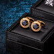 Cufflinks (KFLK) French shirt cufflinks men's light luxury custom shirt gold hollow cuff buttons cufflinks Cufflinks K065