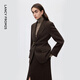 Langzi same style as the show Gaozhi series old money style high-end wool suit/skirt/shirt/trousers dark coffee color M