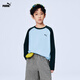 Puma (PUMA) Puma children's clothing 2026 spring new children's long-sleeved T-shirt round neck top trendy and comfortable ocean blue 80101 140