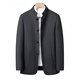 KBXNG Jinba middle-aged men's jacket high-end Chinese style spring and autumn business casual stand collar men's dad wedding banquet tunic gray M 170