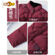 Hengyuanxiang 2026 New Fashion Mom Down Jacket Winter Clothing New Warm Autumn and Winter Embroidered Slim Jacket for Middle-aged and Young People Burgundy XL 100Jin Jin is equal to less than 0.5 kg