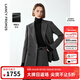 Langzi retro wool gray high-intellectual temperament commuter professional suit jacket for women 2024 winter new suit dark gray 2 L