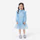 Xiaoyinman children's clothing girls' new Chinese style dress with button stand collar 26 spring Chinese style mesh skirt for children and middle-aged children blue 105
