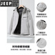 JEEP SPIRIT2025 new down jacket autumn and winter couples warm removable hood thickened outdoor windproof jacket silver gray M recommended 90-120Jin Jin equals 0.5 kg
