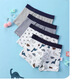 ABJA boys underwear children's pure cotton type A boxer briefs little boy boxer shorts little boy baby boy dinosaur stripes - 4 pack (3A) 85 0 (height - 100CM weight 15-25Jin Jin equals 0.5 kg) no deformation