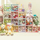 Fantasy display cabinet storage display stand doll display box cream white 4 pieces.