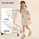 E LAND KIDS Cool Feeling Children's Clothing Girls Dress 26 Summer New College Navy Collar Pleated Skirt Ivory Ivory White/39 110