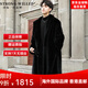 STRONG-WILLED thickened imitation mink fur long fur coat for men autumn and winter over the knee brand solid color long fur coat for men black S 90-115Jin Jin is equal to 0.5 kg