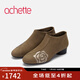 Achette 4SF0 2025 early spring new style retro elegant ankle boots comfortable latex sole women's boots C10-hill color 36