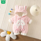 Wooden wooden house baby winter clothes plus velvet baby going out to keep warm newborn one-piece cotton-padded clothes cute and thickened 66 yards 80cm 36cm