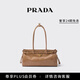 PRADA/Prada gift women's Prada Bonnie medium calf leather portable shoulder bag bean paste color