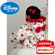 Disney baby clothes for little one-month-old girls baby autumn and winter cotton-padded clothes Western-style quilted cotton-padded clothes for 100 days and one year old dress winter clothes beige cotton-padded clothes 66cm