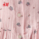 H&M2026 spring new children's clothing baby girl ruffled cotton muslin jumpsuit 1281633 light pink/flower 110cm 110/56(3-4Y)