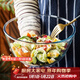 HKNA thickened high borosilicate glass bowl, transparent salad bowl, large and basin, non-stick baking and egg bowl, high temperature resistant 2100ml