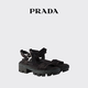 PRADA/Prada gift women's canvas sandals shoes black 38