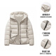 Yalu 2025 new winter down jacket women's hooded temperament rib long-sleeved cold-proof thickened fashionable daily jacket burgundy S recommended 85-110Jin Jin equals 0.5 kg