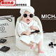 Full moon photo clothes props newborn photography props 100 days newborn photography clothing baby photo clothes headwear top overalls socks small newborn 02 months