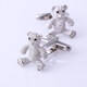 Cufflinks (KFLK) silver bear French shirt cufflinks boys' animal shirt cuff buttons metal women's cufflinks Cufflinks K191
