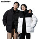 Viishow2025 new winter style short down jacket for men and women, stand collar, warm, fashionable and popular, brown S