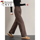Woodpecker (TUCANO) straight down pants women's outer wear winter 2026 new thickened brown mother's cold and windproof northeastern cotton pants for the elderly card color one size fits all 2796-105Jin Jin is equal to 0.5 kg