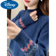 Disney Retro Half Turtleneck Sweater for Girls 2026 New Autumn and Winter Wool Sweater Loose Style Short Knitted Beige 190 3XL Recommended 140-150 Jin Jin equals 0.5 kg