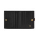 MULBERRY Gift/Roxanne Multi-Card Slot Wallet Card Holder Black and Cognac Brown