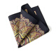 AAWENTIES Men's Pocket Square Retro Palace Style Pattern Black Gold Color Business Suit Matching Shows Gentleman's Taste Black_Huawen Rose Picture