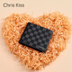 CHRIS KISS男士钱包男真皮短款皮夹时尚钱夹高档实用生日礼物送男友老公爸爸 格纹/专柜礼盒/头层牛皮