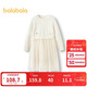 Balabala girls Chinese New Year dress, big child princess dress, fashionable spring mesh splicing