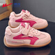 Warrior Children's Shoes Children's Moral Training Shoes Spring and Autumn Girls' Velcro Casual Shoes Boys' Sports Shoes WZ-2105 Pink Rose 29