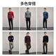 EMZ Ordos 100% pure wool sweater men's sweater knitted sweater bottoming shirt T-shirt 7A antibacterial warm business casual