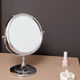 Double-sided household handheld retro magnifying makeup mirror bedroom dressing table mirror makeup mirror desktop desktop mirror 8-inch flat + 3 times magnification thickened classic