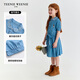Teenie Weenie Kids 26 New Girls Sunscreen Cool Lyocell Denim Dress Light Blue 150cm