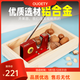 OUOETY Japan imported quality nut opener macadamia nut shell opener nut shell opener hazelnut pliers pecan nut large wooden box + phantom version red_ thickened aluminum alloy