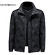 EMPORIO ARMANI Armani 2026 зимняя верхняя одежда с воротником-стойкой, теплая мужская однотонная мужская куртка 90 белого утиного пуха, куртка мужская, черная XL