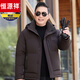Hengyuanxiang middle-aged and elderly down jacket men's father's winter jacket middle-aged men's winter thickened warm clothes for the elderly 50 years old coffee color L 175 (recommended weight 90-120 Jin Jin equals 0.5 kg)