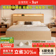 Zhenxiangjia all solid wood bed double bed modern simple oak high box bed air pressure storage bed with drawer bed bedroom furniture solid wood color | oak bed (single bed) luxury version thickened row frame 1.8*2.0m air pressure structure