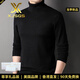 XJSGS light luxury international high-end brand men's double-turn turtleneck long-sleeved sweater 2026 new autumn and winter base sweater high-end black counter same style winter style XL 180/96A