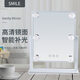 Large desktop lighted beauty mirror square LED light bulb mirror princess mirror beauty makeup mirror smart small 6 lights white plug-in 25*30 cm
