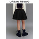 UR2026 Spring New Children's Clothing Girls Urban Elastic Waist Pleated Super Loose Skirt UGU560001 Black 110