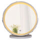 Nordic round LED dressing mirror smart light-emitting three-color adjustable dressing table desktop makeup mirror supplementary light beauty mirror 45 cm gold rotatable smart mirror