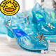 G.duck sandalias de cristal de tacón alto para niñas de pato amarillo Frozen Elsa Princess zapatos iluminados 6-12 zapatos de cristal con luz de flash para niña de 6 a 12 años tamaño 26/27 longitud interior 16,5 cm
