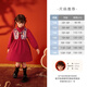 JELLYBABY Chinese style embroidered retro velvet dress 26 new winter style girls knitted skirt dress older children red 140