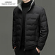 Emporio Armani EA7 Armani autumn and winter new short 90 white duck down jacket for young and middle-aged men's loose warm casual short clip gray green XL 180