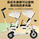 Folding swivel seat children's double tricycle outing bicycle little boy manned two-seater twin stroller white music light can lie down
