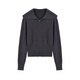 Qiushui Yiren simple lapel top 2025 winter new women's fashion two-way zipper design knitted cardigan