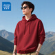 Jeanswest Year of the Horse Burgundy Sweatshirt Men's Spring Heavy Long Sleeve Pullover Men's 2026 Zodiac Year Couple Party Top Burgundy (Fellow Plaid) M (170) (Full refund for quality issues within 30 days)